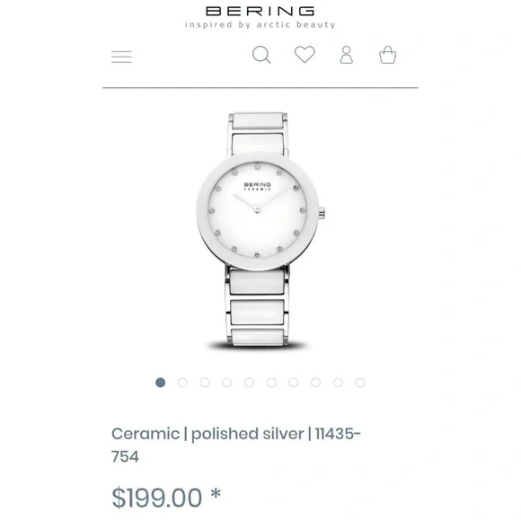 BERING – Women’s Ceramic Stainless Steel WatchModel 11435-754